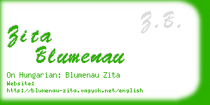 zita blumenau business card